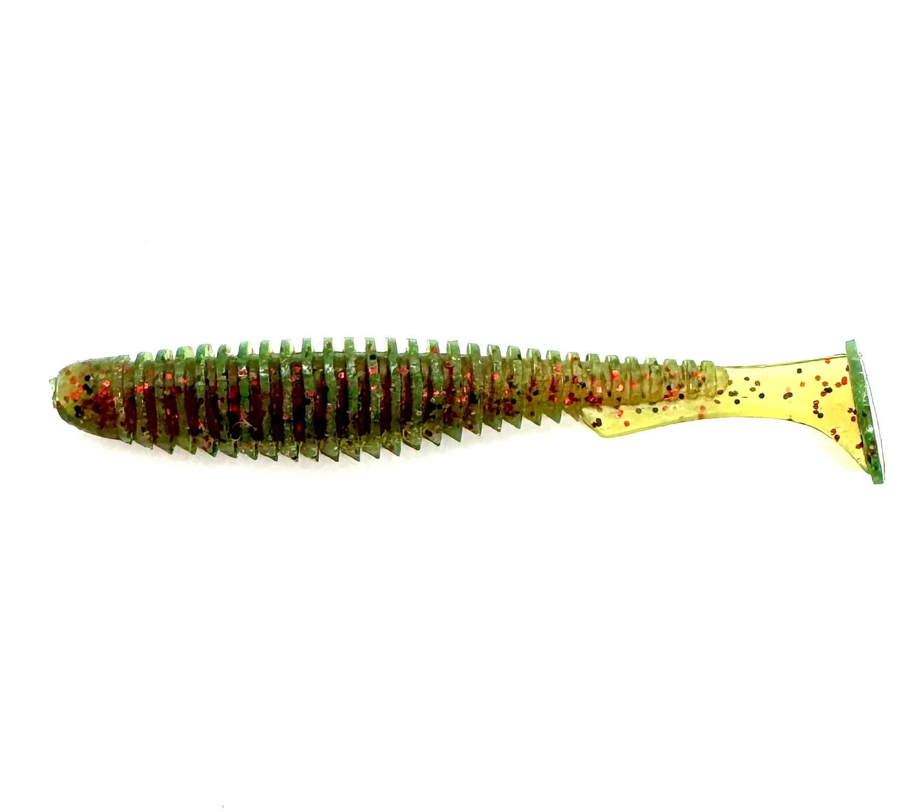 FishUp U-Shad 2.5" 6.4cm #019 Motor Oil Pepper 10pcs