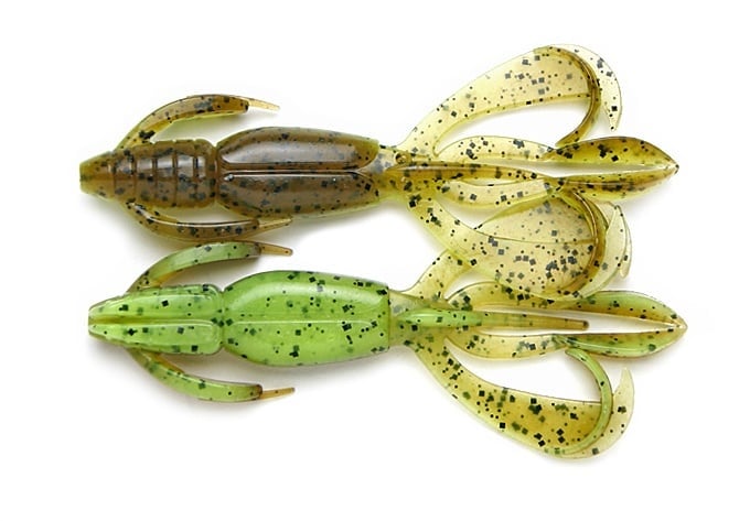 Keitech Crazy Flapper 2" 5.1cm 1g 401T Green Pumpkin Chartreuse 8pcs