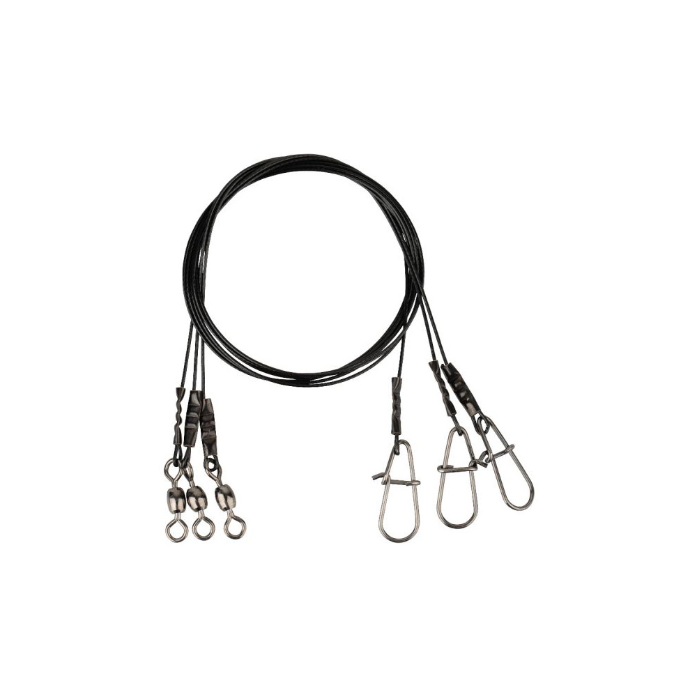 Savage Gear Black7 Trace 30cm 0.45mm 11kg Swivel/Needle 3pcs