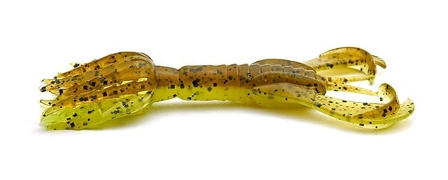 Keitech Hyper Spider 3.2" 8.2cm 401T Green Pumpkin Chartreuse