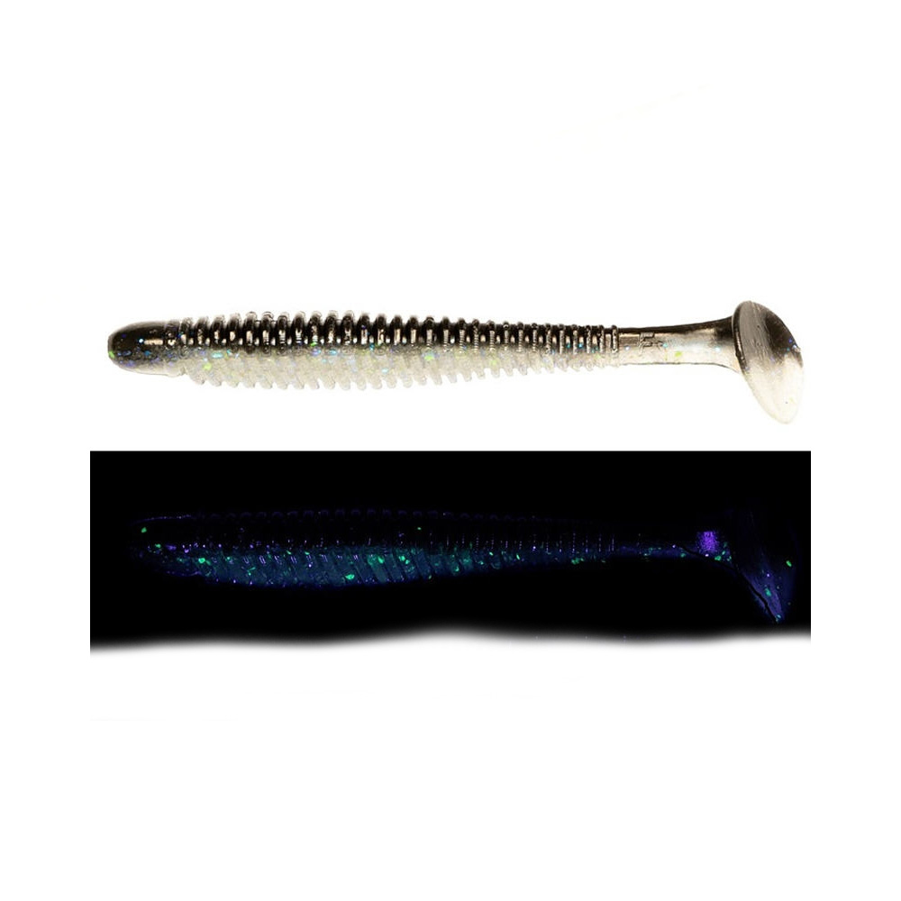 Noike Wobble Shad 4“ 10.2cm #148 (Secret) Black Shiner 6vnt