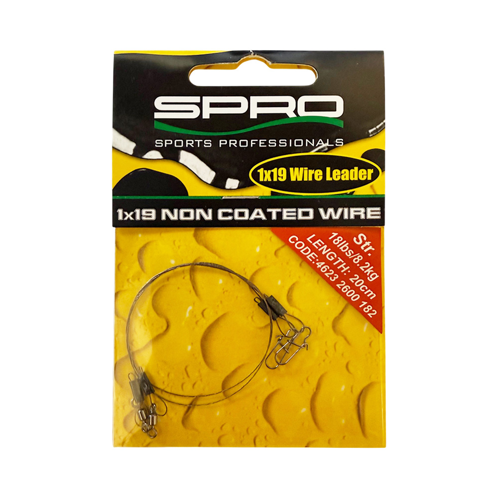 SPRO Non Coated Wire Leader 1x19 25cm 10kg
