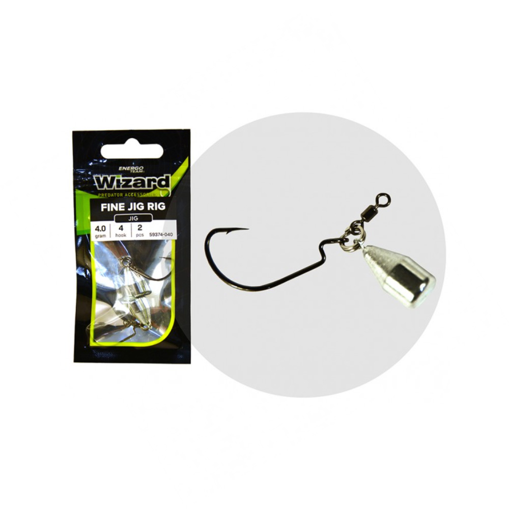 Ofsetiniai kabliukai Wizard Fine Jig Rig #8 2g