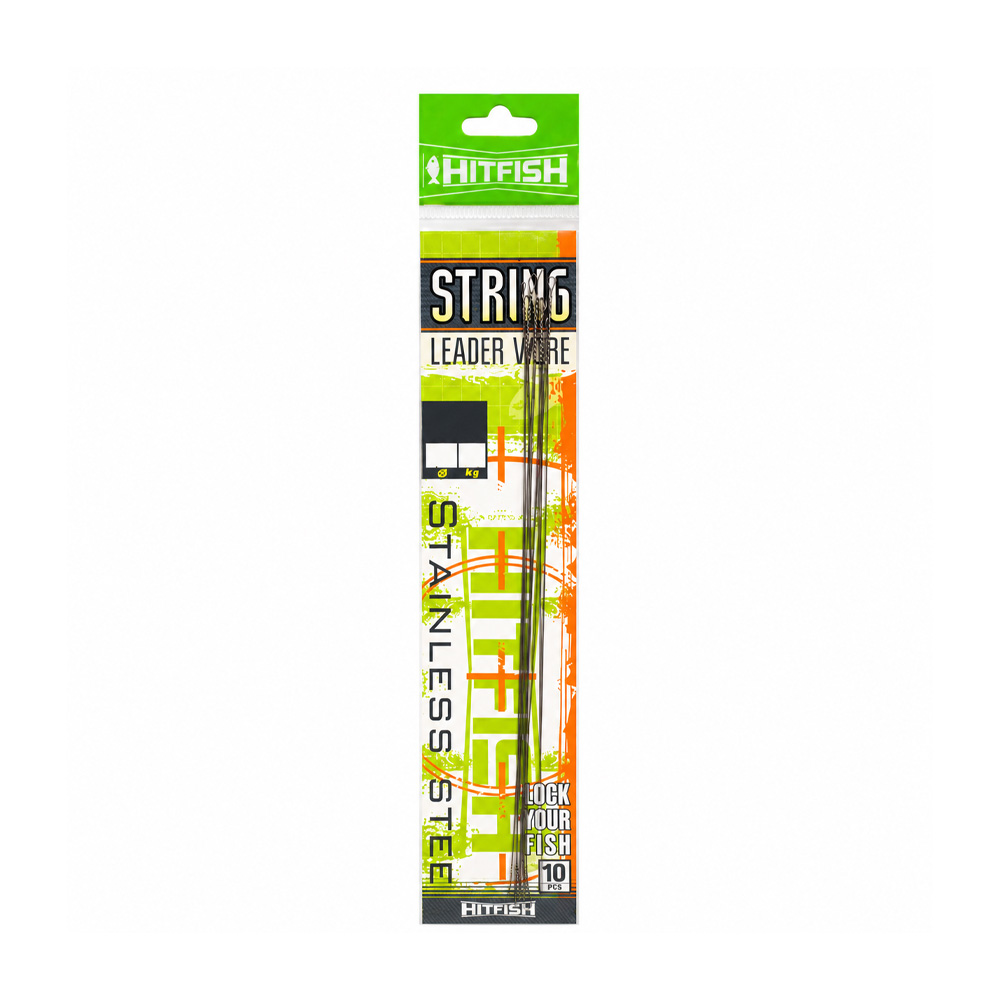 Hitfish String Leader Wire 17.5cm 0.30Ø 9kg 10vnt
