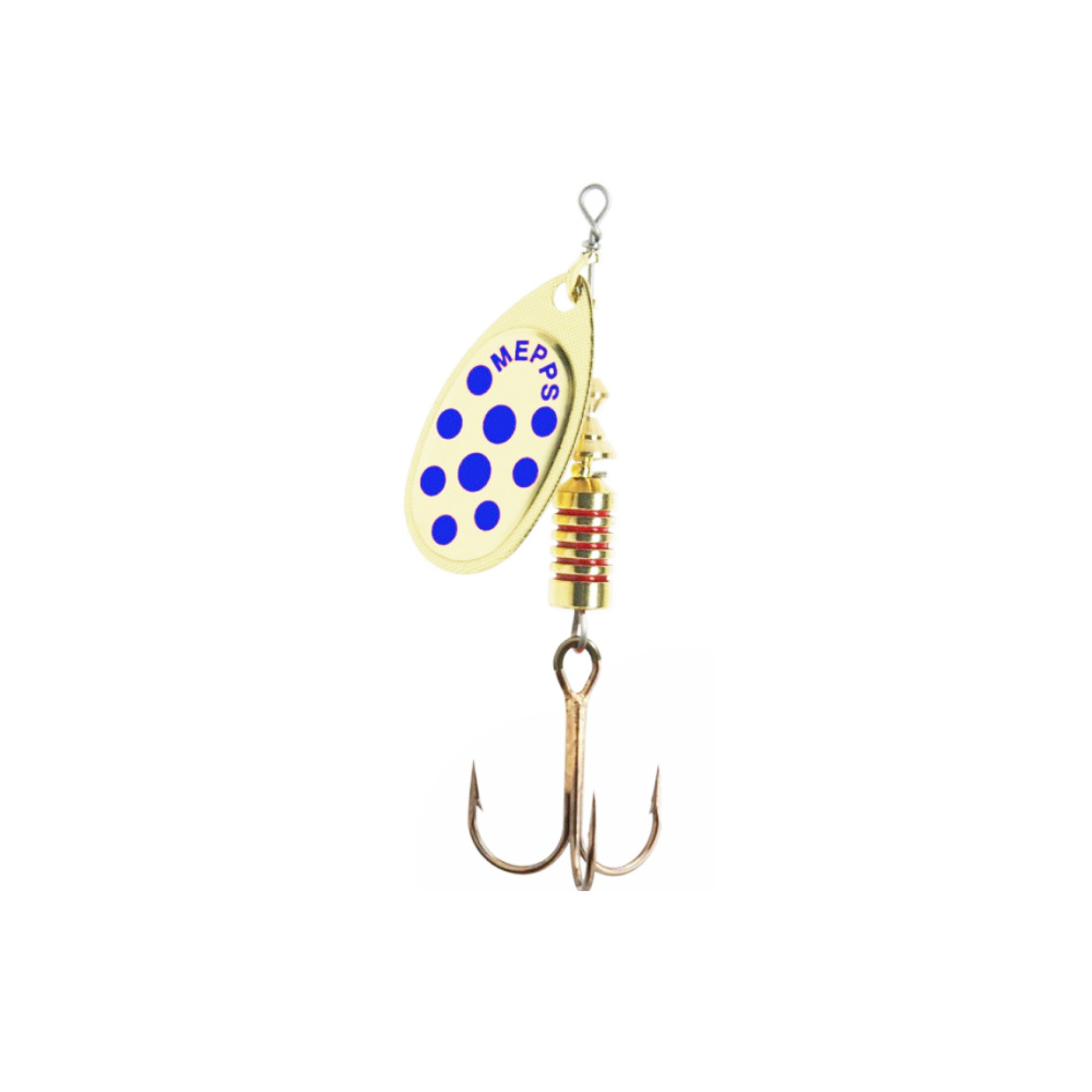 Mepps Comet Gold Blue Dots 4# 9g